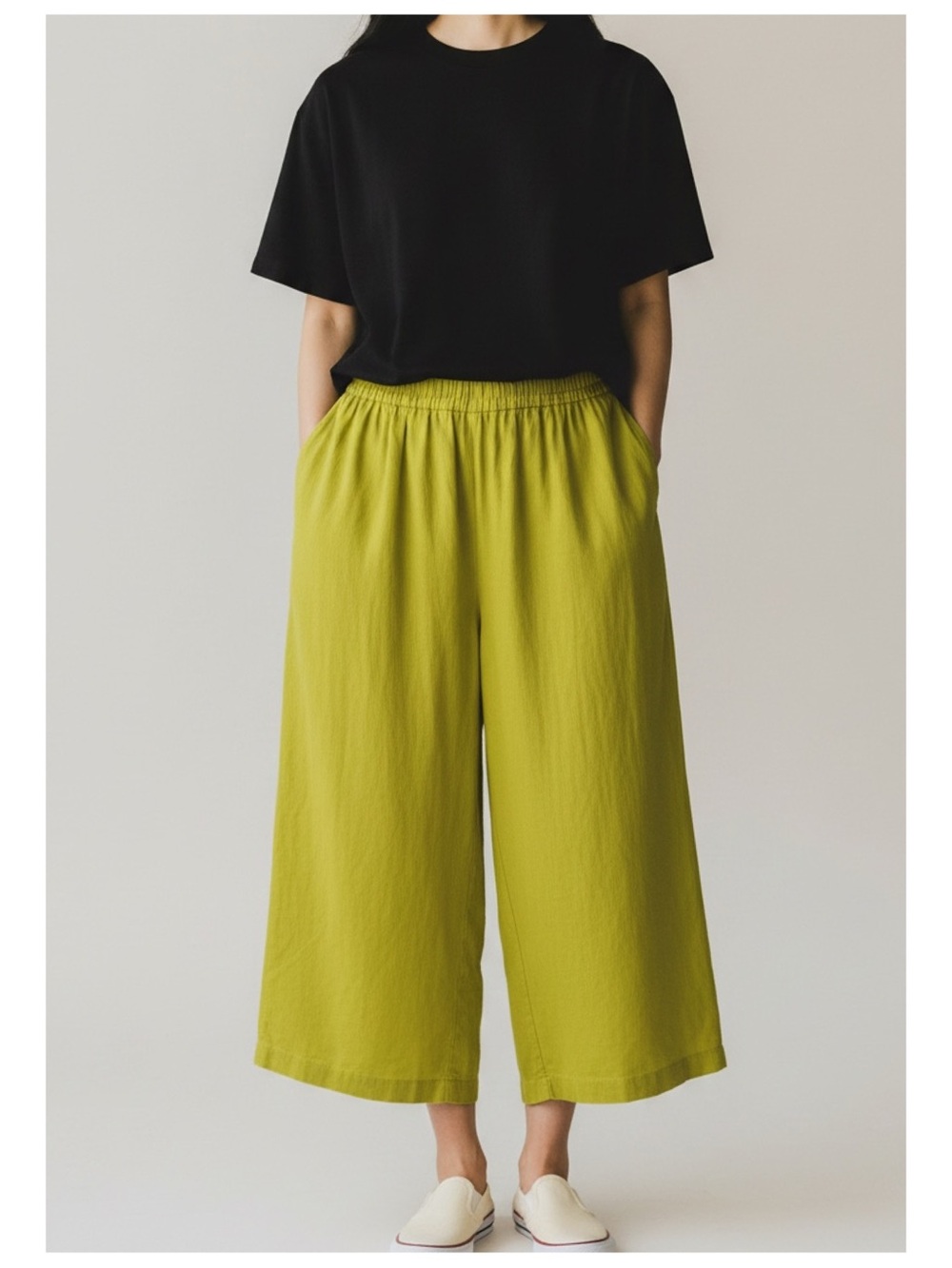 Gudrun Sjödén Cotton Wide Leg Pull On Pants Women's XL Scandinavian